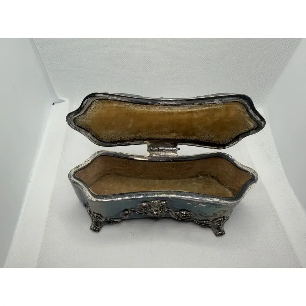 Antique Jewelry Box: Derby Silver Co. Quadruple Silver Plate #3471, Late 19th C